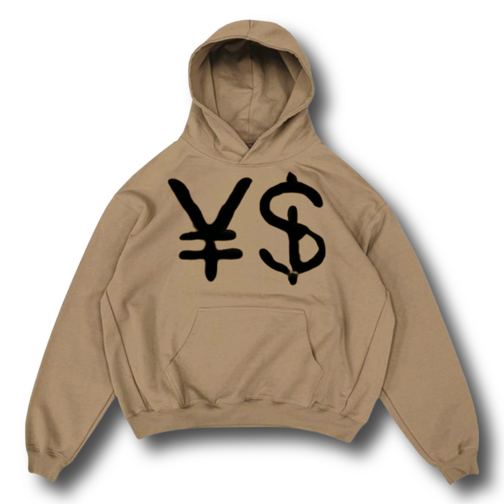 ¥$ Kanye West Ye Ty Dolla Sign Vultures Album Yen & Dollar Logo Premium Tan Hoodie