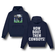 Load image into Gallery viewer, How Bout Them Cowboys! Jimmy Johnson Dallas Cowboys Premium Navy Blue Hoodie
