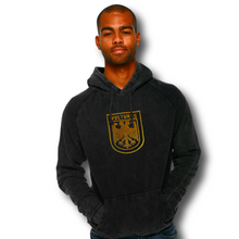 Load image into Gallery viewer, ¥$ Kanye West Ye Ty Dolla Sign Vultures Vintage Washed Black & Metallic Gold Hoodie