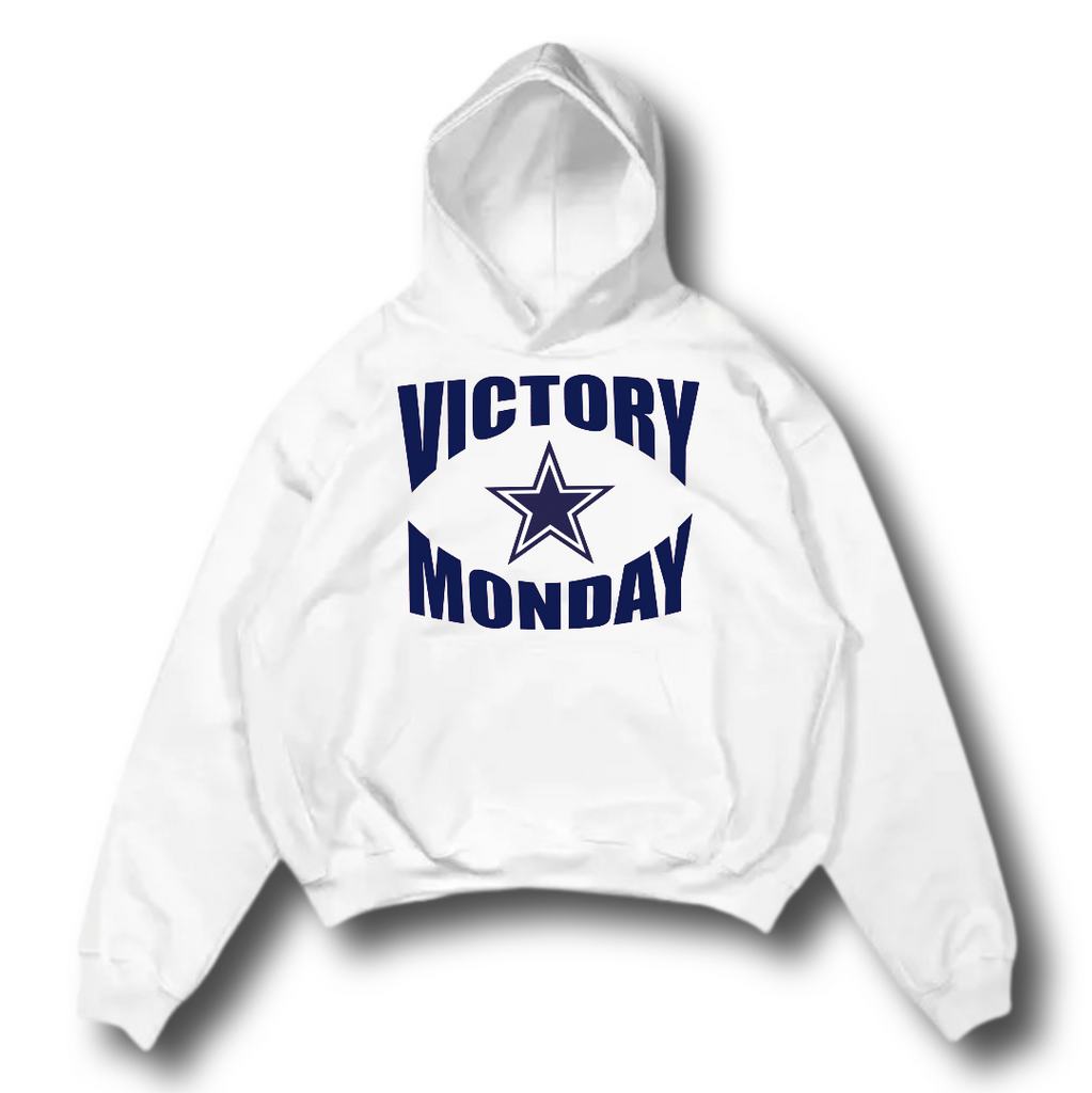 Dallas Cowboys Victory Monday Logo White Premium Hoodie