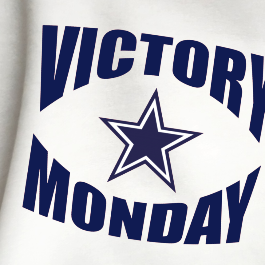 Dallas Cowboys Victory Monday Logo White Premium Hoodie