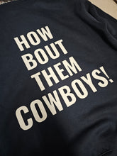 Load image into Gallery viewer, How Bout Them Cowboys! Jimmy Johnson Dallas Cowboys Premium Navy Blue Hoodie