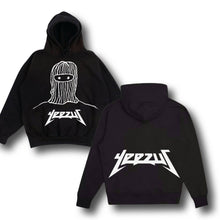 Load image into Gallery viewer, Kanye West Ye Yeezus Album Logo Ski Mask Sketch Premium Black Streetwear Hoodie