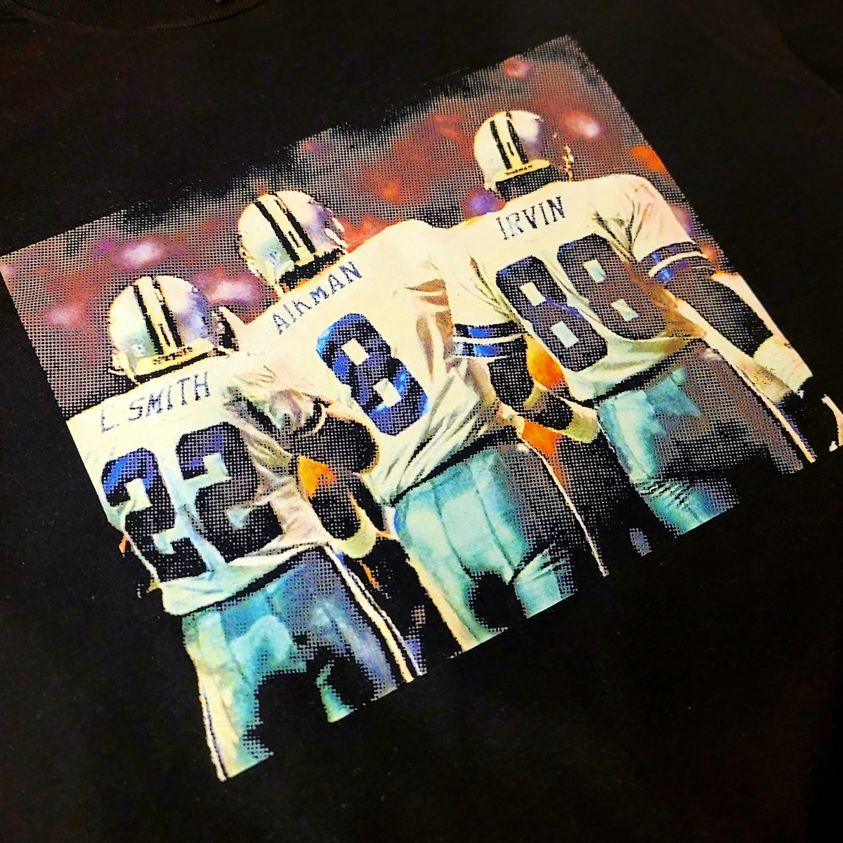 Dallas Cowboys Emmit Smith Troy Aikman Michael Irvin Vintage Premium Style T-Shirt, L