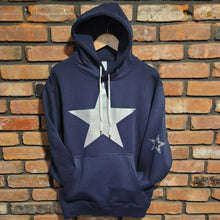 Load image into Gallery viewer, Dallas Cowboys Big Alternate Throwback Star Logo Premium Navy / Silver Hoodie