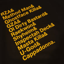 Load image into Gallery viewer, Wu-Tang Clan 36 Chambers Name List Logo Premium Hoodie