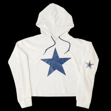 Load image into Gallery viewer, Dallas Cowboys Women's Alternate Throwback Double Star Logo Premium Cropped Hoodie
