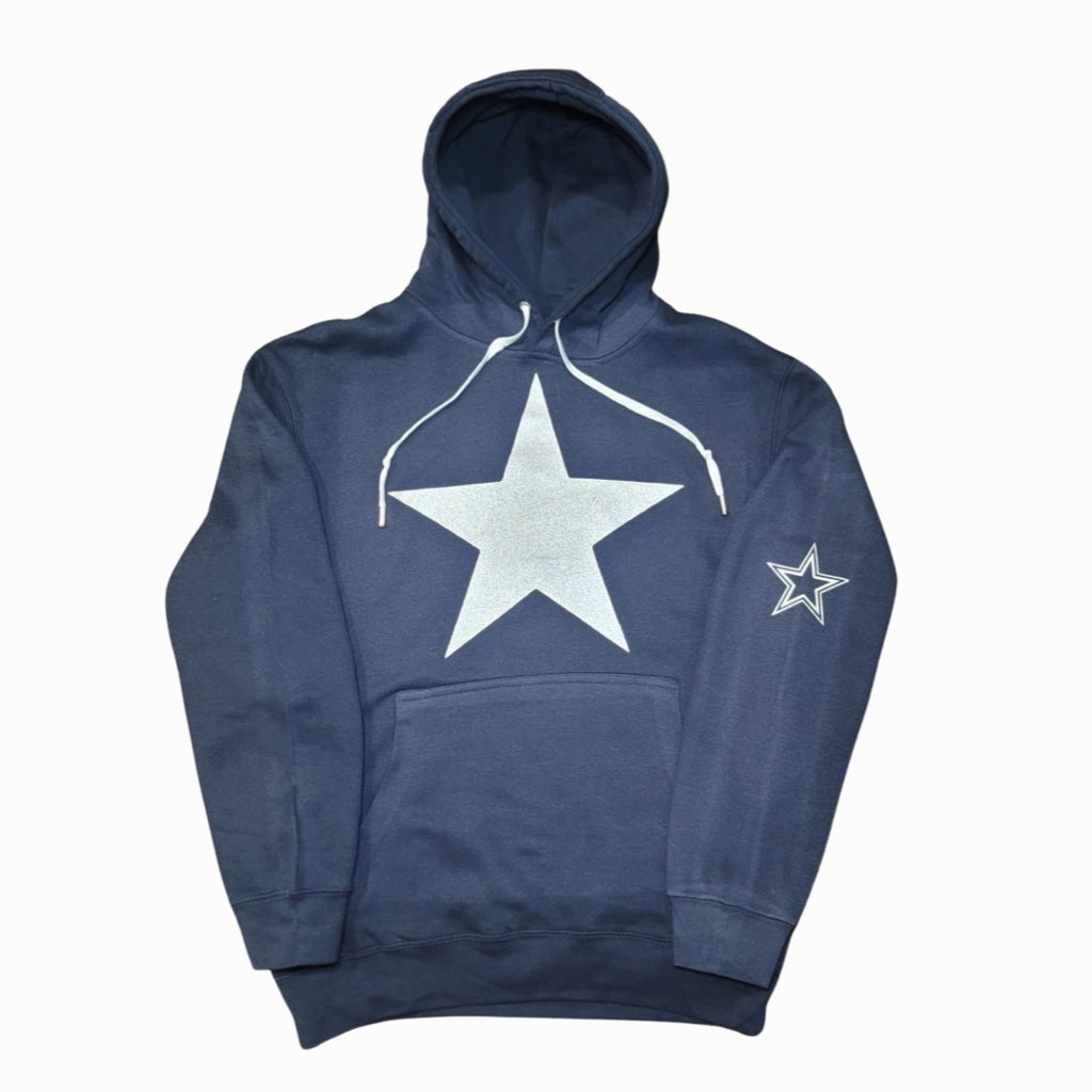 Dallas Cowboys Big Alternate Throwback Star Logo Premium Navy / Silver Hoodie