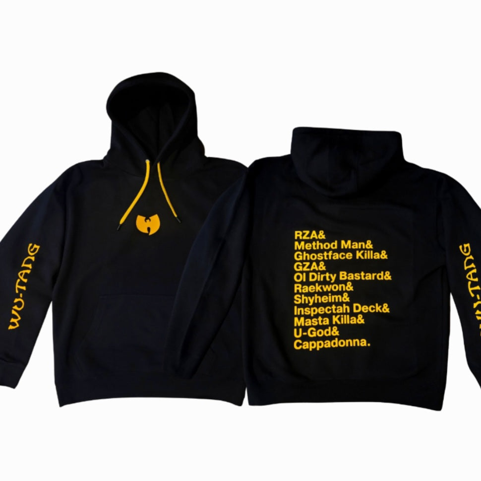 Wu-Tang Clan 36 Chambers Name List Logo Premium Hoodie