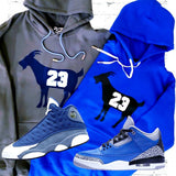 Michael Air Jordan G.O.A.T. Greatest of All Time Hoodie Gray Blue Black White Red Goat