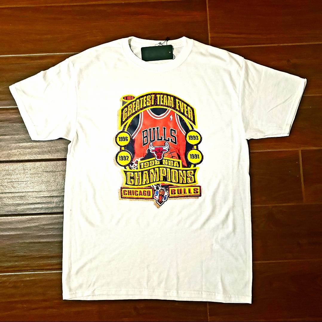 1996 Chicago Bulls 'Greatest Team Ever' Logo T-Shirt XL