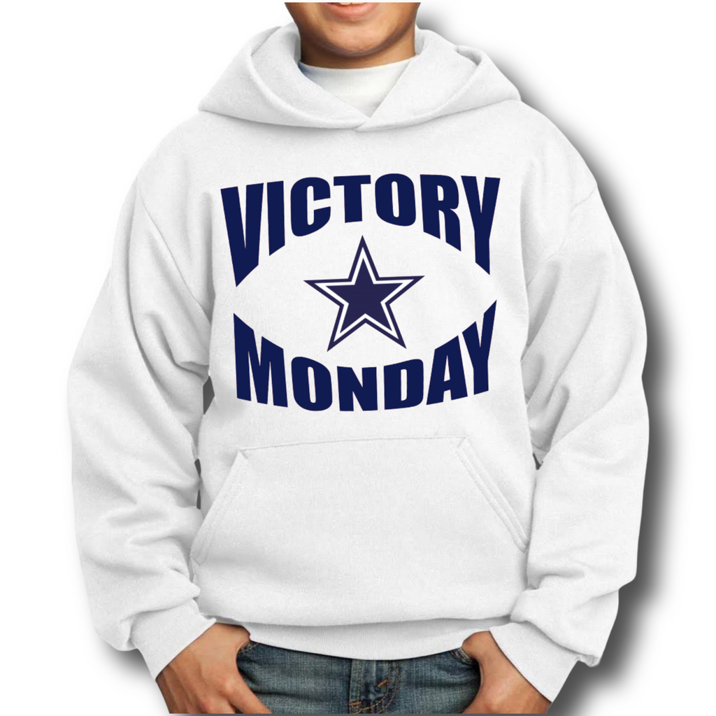 Dallas Cowboys Victory Monday Logo White Premium Hoodie