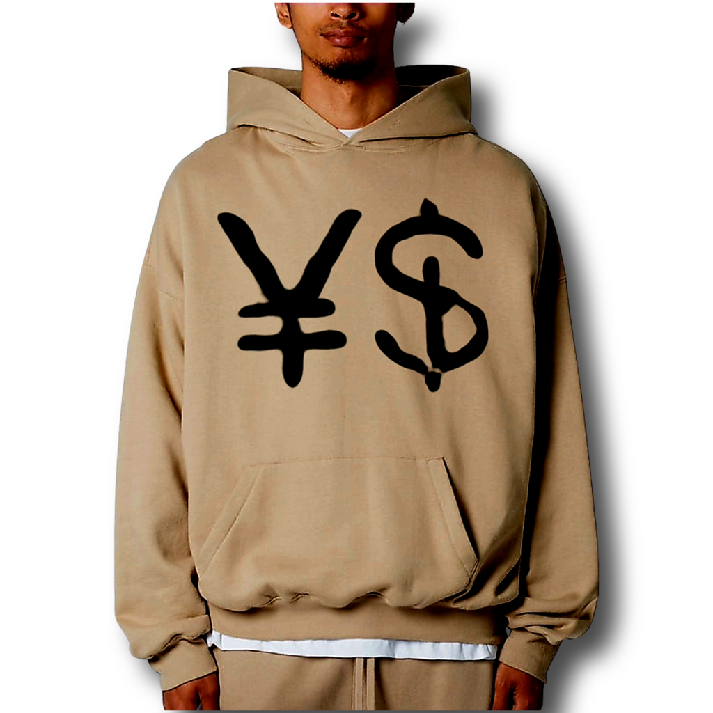 ¥$ Kanye West Ye Ty Dolla Sign Vultures Album Yen & Dollar Logo Premium Tan Hoodie