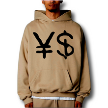 Load image into Gallery viewer, ¥$ Kanye West Ye Ty Dolla Sign Vultures Album Yen &amp; Dollar Logo Premium Tan Hoodie