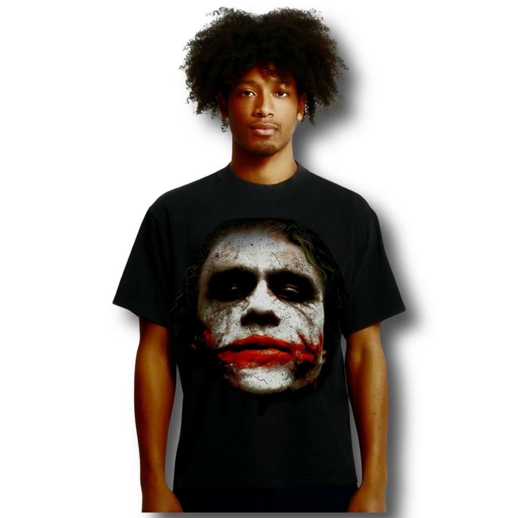 Batman The Dark Knight Movie Joker Heath Ledger Premium Heavyweight T-Shirt