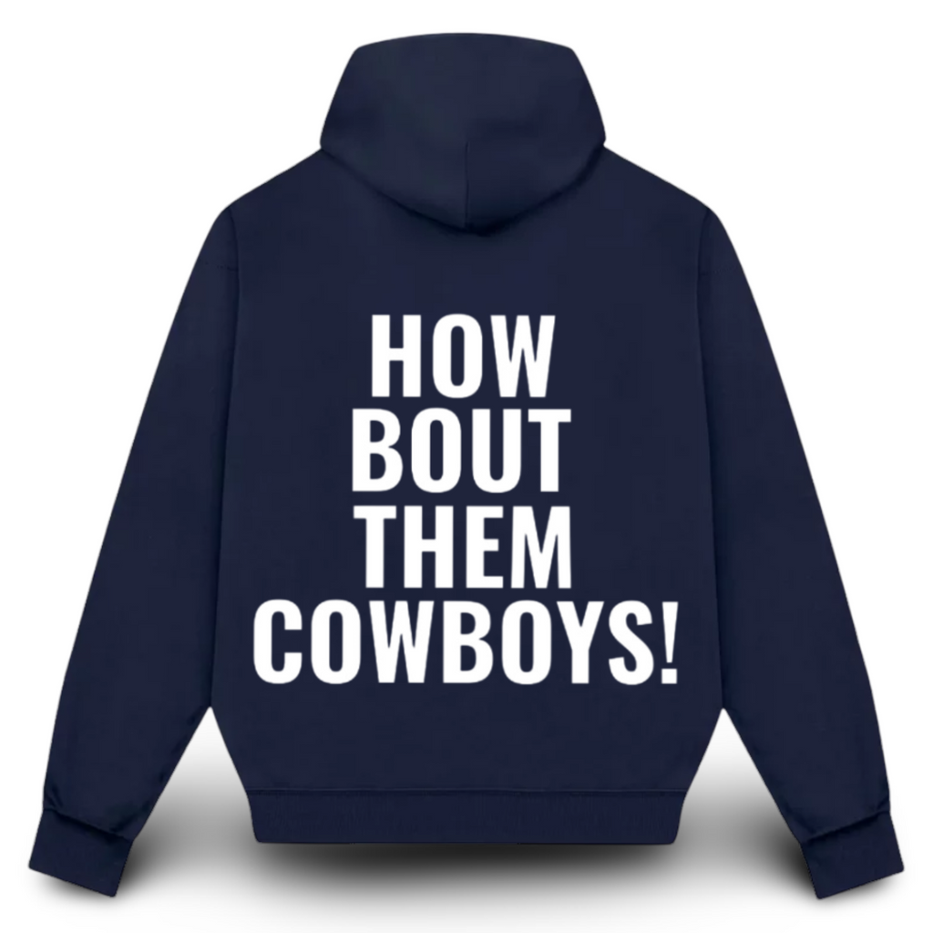 How Bout Them Cowboys! Jimmy Johnson Dallas Cowboys Premium Navy Blue Hoodie