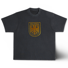 ¥$ Kanye West Ye Ty Dolla Sign Vultures Vintage Style Washed Black & Metallic Gold T-Shirt