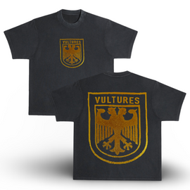 ¥$ Kanye West Ye Ty Dolla Sign Vultures Vintage Style Washed Black & Metallic Gold T-Shirt