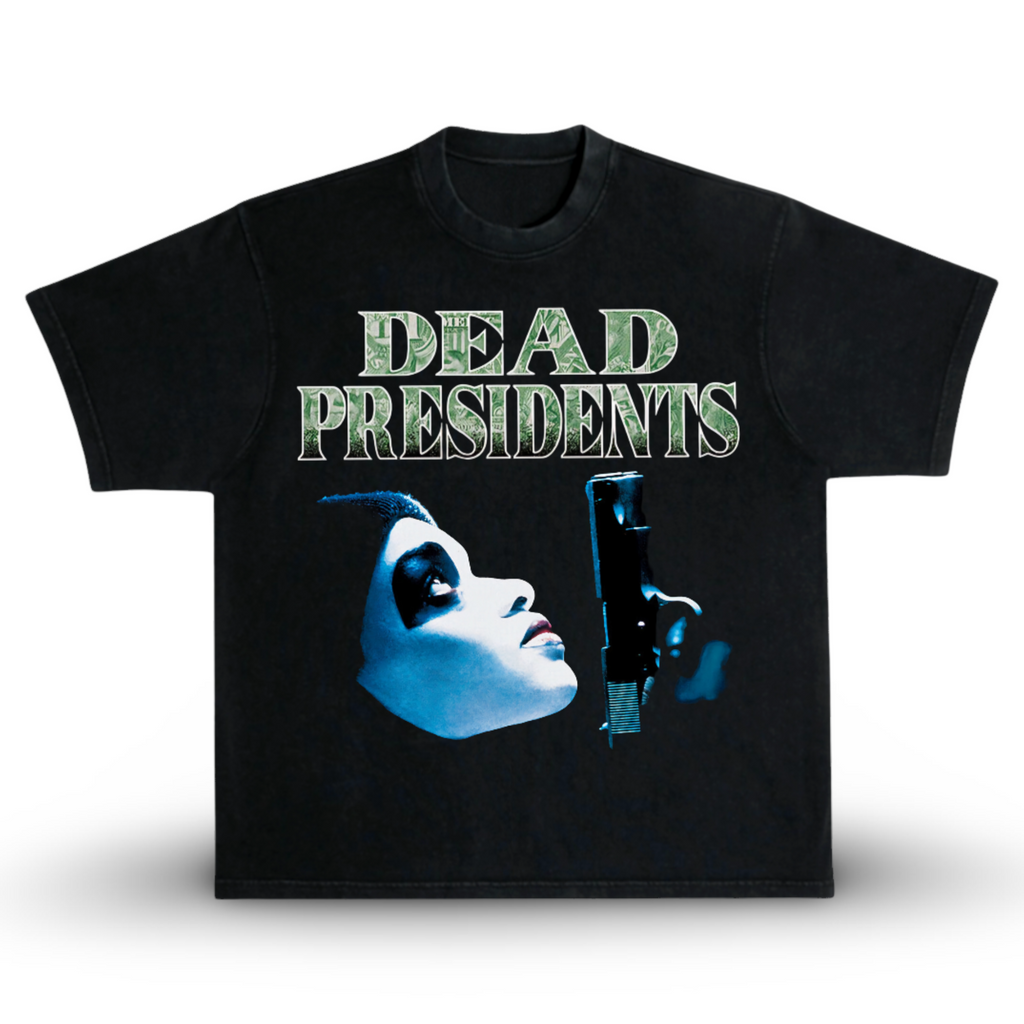 Dead Presidents 1995 Movie Heavy Vintage Style Streetwear Washed Black T-Shirt