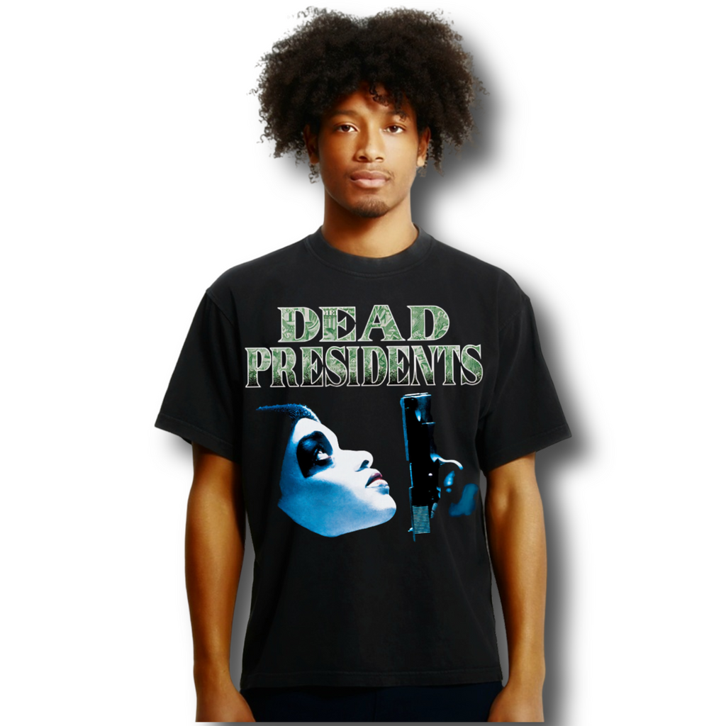 Dead Presidents 1995 Movie Heavy Vintage Style Streetwear Washed Black T-Shirt