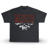 Danzig Skull Thrall Demonsweatlive Mother 94 90's Heavy Metal Rock and Roll Distressed Vintage Washed Black Premium T-Shirt