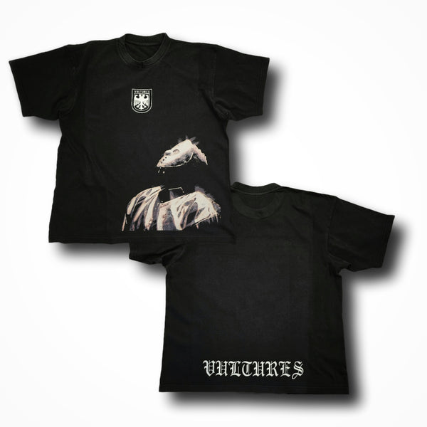 Vultures Ye Kanye West Jason Mask Heavy Boxy Washed Black T-Shirt
