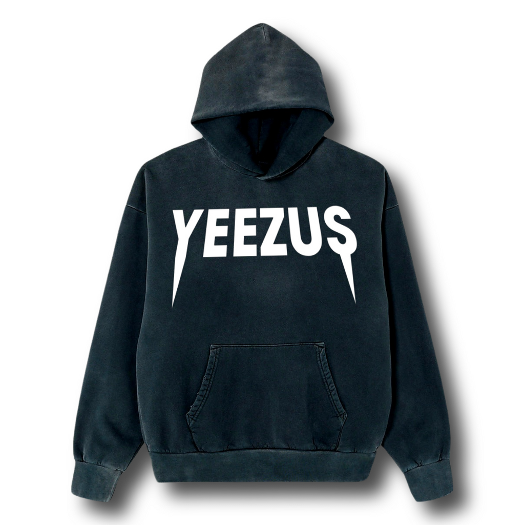 Kanye West Ye Yeezus Tour Indian Chief Merch Vintage Black Distressed Style Hoodie