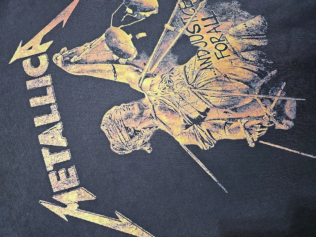 Metallica And Justice For All Tour Album 1988 80's Heavy Metal Distressed Vintage Black Premium T-Shirt