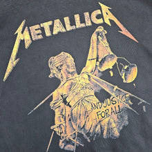 Load image into Gallery viewer, Metallica And Justice For All Tour Album 1988 80&#39;s Heavy Metal Distressed Vintage Black Premium T-Shirt