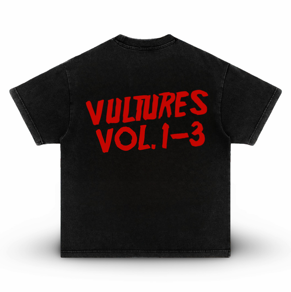 ¥$ Vultures Ye Kanye West & Bianca Censori Heavy Boxy Washed Black T-Shirt