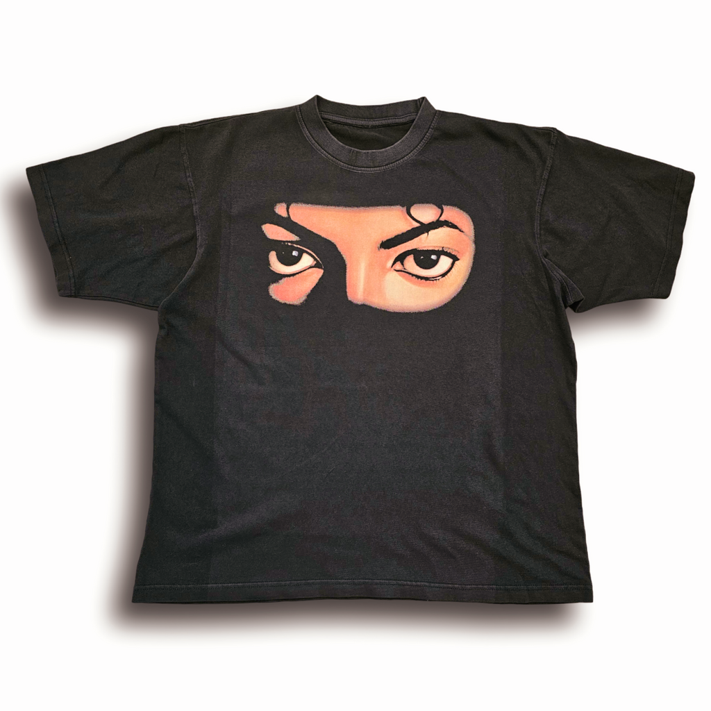 Michael Jackson Dangerous Album Eyes Heavyweight Vintage Style Washed Black T-Shirt
