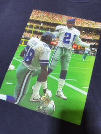 Dallas Cowboys Michael Irvin and Deion Sanders Premium Style Navy T-Shirt