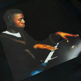 Kanye West Young Producer Ye Oversized Print Premium Heavyweight Washed Black T-Shirt