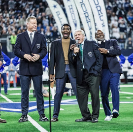 How Bout Them Cowboys! Jimmy Johnson Dallas Cowboys Premium Navy Blue Hoodie