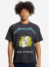 Load image into Gallery viewer, Metallica Metal Up Your Ass Tour Album 1982 80&#39;s Heavy Metal Distressed Vintage Washed Black Premium T-Shirt