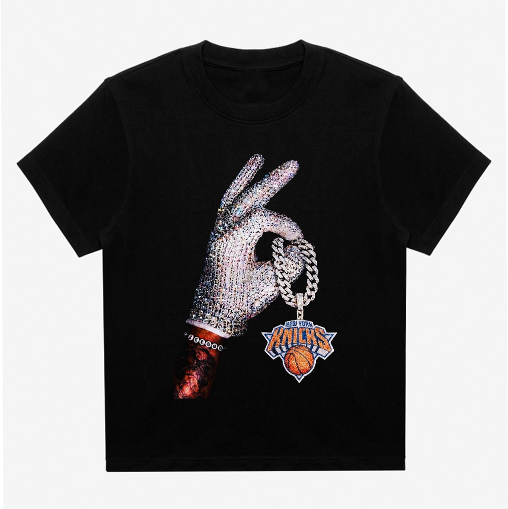 New York Knicks 2026 NBA Champions Chain Drake Iceman Black T-Shirt
