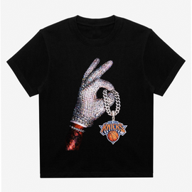 New York Knicks 2026 NBA Champions Chain Drake Iceman Black T-Shirt