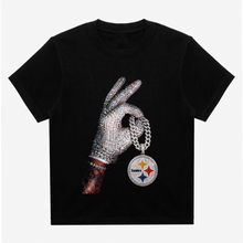Load image into Gallery viewer, Pittsburgh Steelers Chain Drake Iceman Black T-Shirt