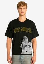 Load image into Gallery viewer, Mac Miller Pittsburgh Pirates Oversized Boxy Raw Hem Black &amp; Gold Jersey T-Shirt