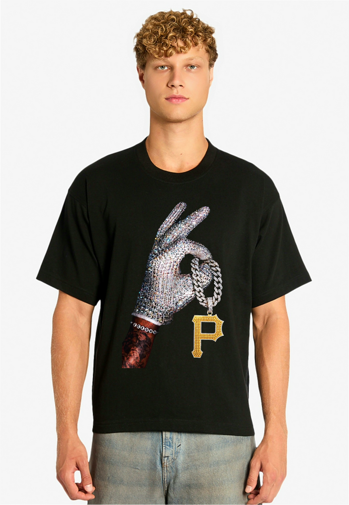 Pittsburgh Pirates Chain Drake Iceman Black T-Shirt
