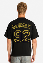 Load image into Gallery viewer, Mac Miller Pittsburgh Pirates Oversized Boxy Raw Hem Black &amp; Gold Jersey T-Shirt