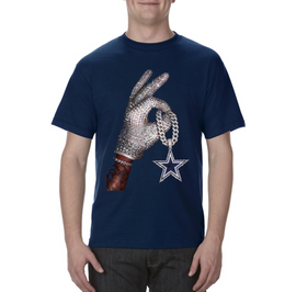 Dallas Cowboys Chain Drake Iceman Premium Style Navy T-Shirt