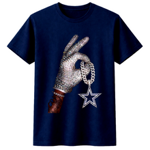 Load image into Gallery viewer, Dallas Cowboys Chain Drake Iceman Premium Style Navy T-Shirt