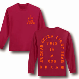 Kanye West Ye I Feel Like Pablo The Life Of Pablo Long Sleeve Streetwear T-Shirt