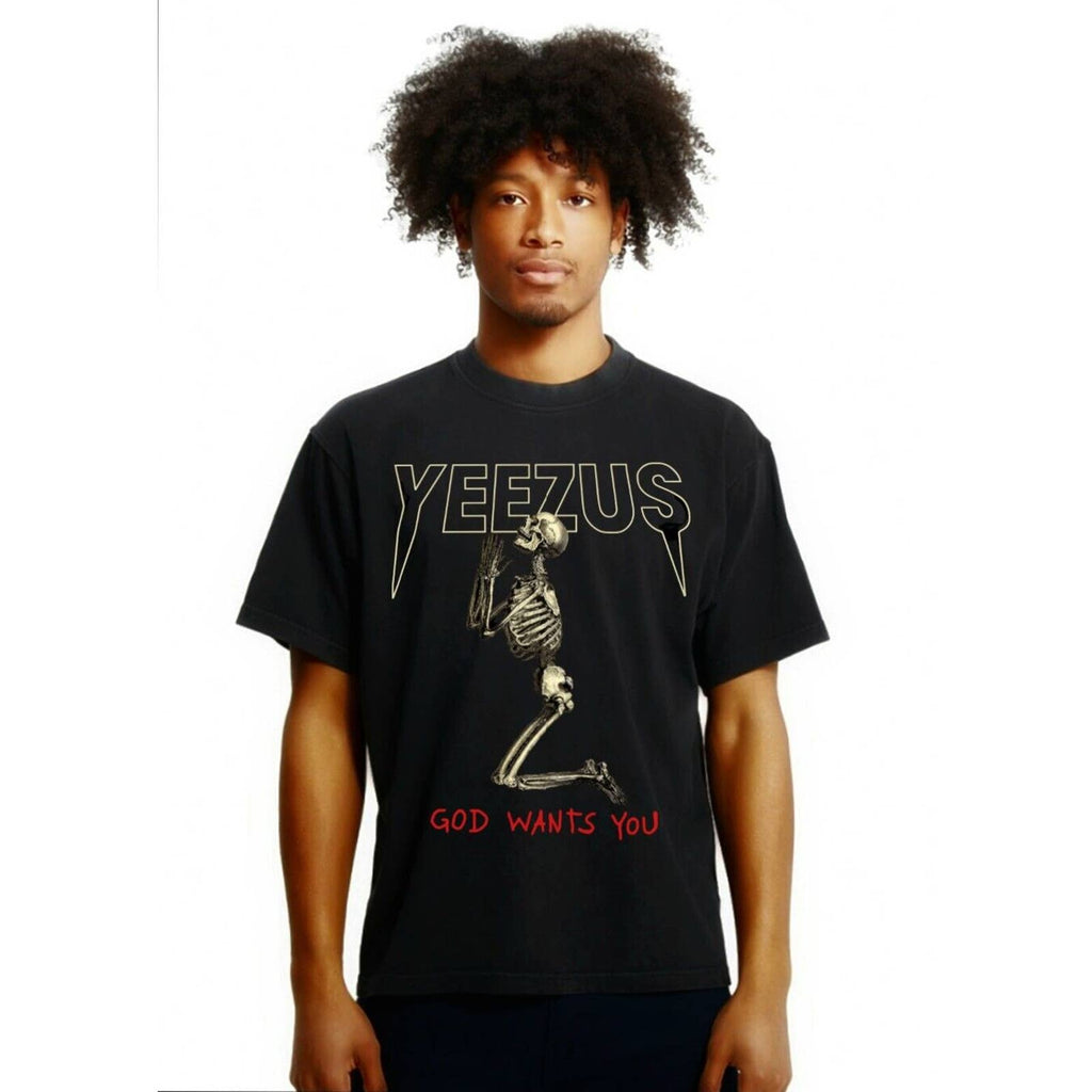 Kanye West Ye Yeezus God Wants You Heavyweight Streetwear Boxy Vintage T-Shirt