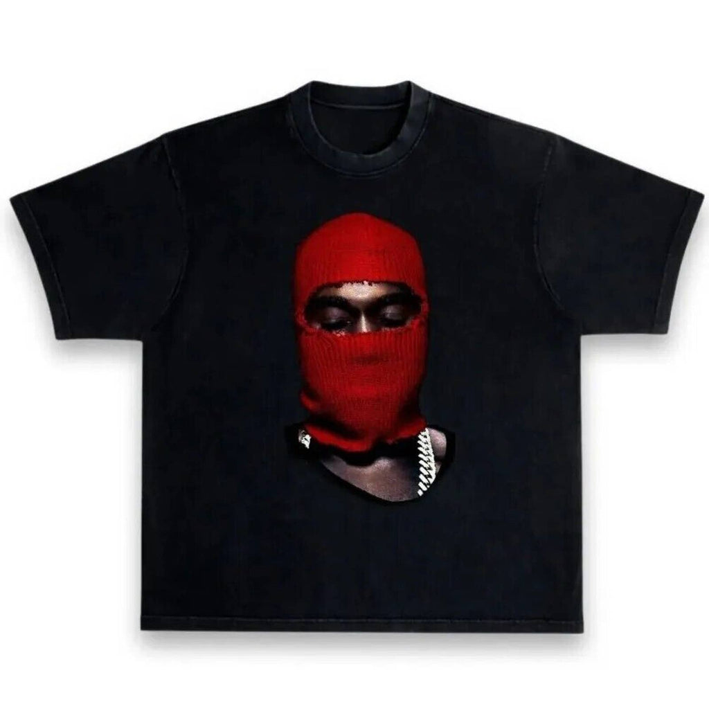 Kanye West Ye Yeezus Red Ski Mask Heavyweight Streetwear Vintage Style T-Shirt