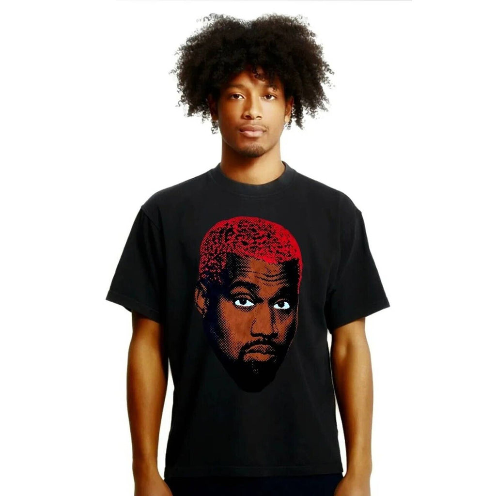 Kanye West Ye Pop Art Red Hair Heavyweight Premium Vintage Boxy Style T-Shirt