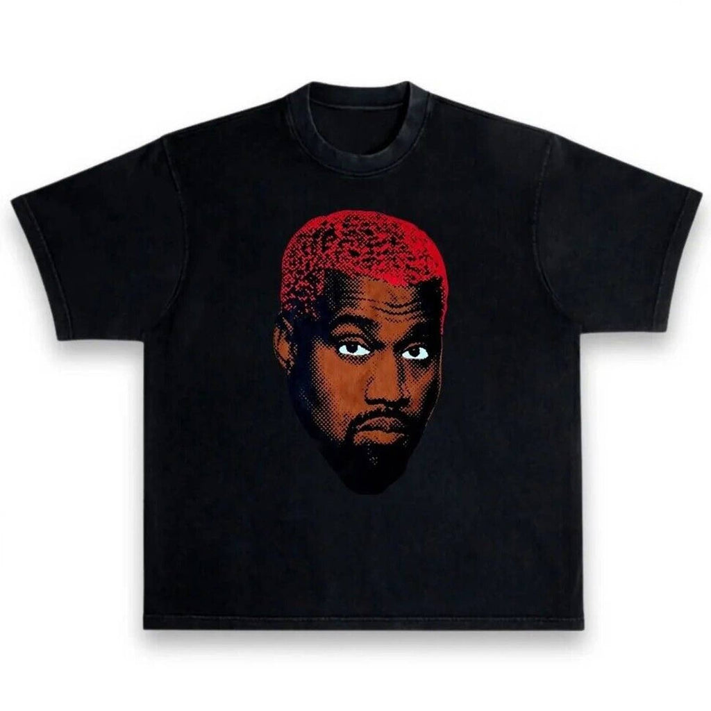 Kanye West Ye Pop Art Red Hair Heavyweight Premium Vintage Boxy Style T-Shirt