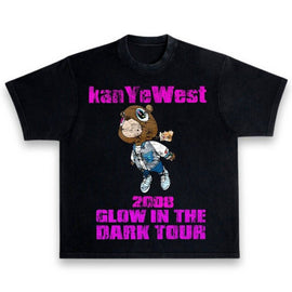 Kanye West Ye Graduation Bear Glow In The Dark Tour Heavy Vintage Style T-Shirt