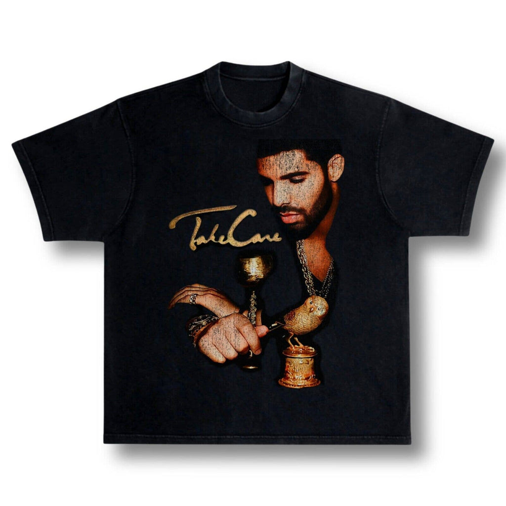 Drake Take Care Album Premium Heavyweight Boxy Vintage Distressed Style T-Shirt